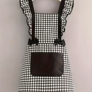 TEMU 2026 INS 일본/한국 스타일 공주 드레스 앞치마 # 통기성 허리 벨트, 러플 디자인 + 앞면 포켓 조절 가능 메시 등받이 통풍구 + 3D 수납 # 가벼운 여름 식사 작업복 # 실용적인 홈 앞치마 # 여성 작업복