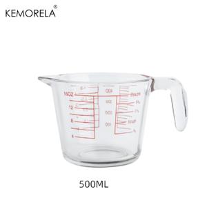TEMU KEMORELA 1개 다기능 유리 계량컵 (눈금 및 손잡이 포함), 고온 내성, 전자레인지 사용 가능, 우유 데우기, 라면 조리, 샐러드 만들기, 베이킹, 파티에 완벽, 가정 및 주방 필수 도구