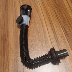 TEMU 블랙 겸용 배수관 키트 1개 - 직선형 및 수평형 설치, 악취 방지, 고강도 금속 구조, 조절식 및 부식 방지 유연한 파이프, RV/캠핑카/트레일러 화장실 배수 시스템에 이상적, 쉬운 설치를 위한 하드웨어 포함, 컴팩트한 디자인, 고품질 제작, 공간 절약형, 견고한 구조, 가정 및 이동식 사용을 위한 휴대용