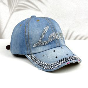 TEMU 1개 스톤 장식 야구모자, 여성용 모자, 봄가을 액세서리, 여행용, 친구나 베프 선물