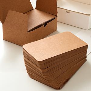 TEMU 독특한 질감의 빈 카드 99장, DIY 크라프트지 엽서 만들기, 낙서, 책갈피, 메모, 플래시카드에 적합. 초대장, 선물, 공예품에 적합. 라이트 브라운 색상의 흰색 라운드 코너 카드