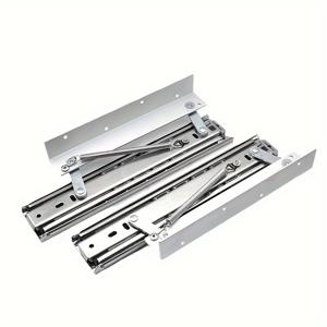 TEMU 사이드 장착 확장형 레일 및 점프 플랫폼이 있는 테이블탑 리징 인비저블 접이식 가이드 레일, 리프트 식탁용 텔레스코픽 레일, 헤비듀티