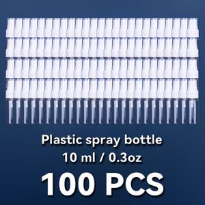 TEMU 100개입 0.3oz/10ml PET 플라스틱 스프레이 병, 다기능 디스펜서 병, 화이트 휴대용 스타일, 수분공급/하이드로솔/여행용 리필에 적합, 가성비 다용도 멀티팩, 휴대하기에 완벽, 식물 물주기 및 비상 수분공급용 소형 디스펜서 병으로 이상적