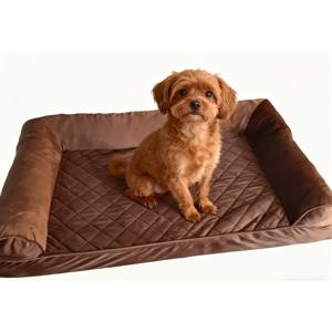 TEMU 애완견 소파 침대 강아지 켄넬 편안한 따뜻한 애완 동물 둥지 수면 매트 팔걸이 포함 소파, 소형, 중형 및 대형견에게 적합