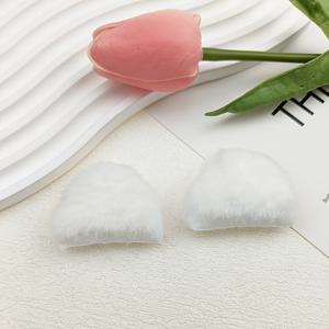 TEMU 양면 털복숭이 고양이 귀, 토끼 귀 20개, DIY 공예 용품, 재봉, 뜨개질, 자수, 패치ワーク, 배지, 아플리케, 헤어클립, 머리띠, 장식용 액세서리용