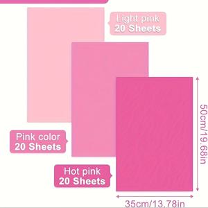 TEMU 발렌타인데이, 생일, 결혼식, 베이비 샤워, 이스터 선물 포장용 3가지 색상 혼합 분홍색 티슈 페이퍼 세트 50*35cm 60매