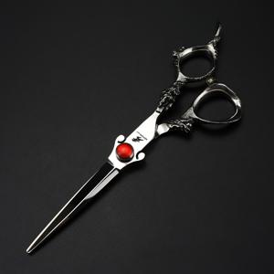 TEMU 6.0인치 드래곤 핸들 이발 가위, 플랫 가위, 이발 가위, 얇게 자르는 가위 포함, 남녀 공용