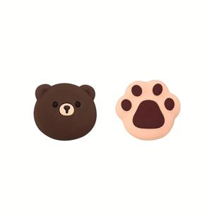 TEMU 곰 시리즈 실리콘 캡, 고품질 실리콘 제작, 부드럽고 편안한 미끄럼 방지 및 내마모성, 게이머를 위한 선물, XBOX/PS5/PS4/Switch PRO용