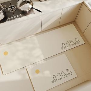 TEMU 라인 고양이 패턴 흡수성 규조토 주방 카펫, 욕실 매트 - 빠른 건조, 미끄럼 방지 흡수성 바닥 매트, 부드럽고 편안함, 주방, 복도, 욕실, 샤워실, 세탁실, 침실, 거실, 현관 매트에 적합