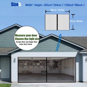 TEMU 대형 자석 모기장문, 초광범위 방충망 게이트, 햇빛 차단, 통풍, 프라이버시 보호, 자동 잠금, 쉬운 설치 - 차고, 파티오, 공구 창고, 온실, 다목적 디자인 홈 데코 커튼