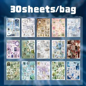 TEMU 스티커, 미러 타이드 컷 필름 스티커, 스캡북 액세서리, 다용도 노트북 스티커 휴대폰 케이스 물병 스티커, 사진 앨범 일기장 장식 노트패드 소품, 정크 저널 아트 크래프트 스크랩북 스티커