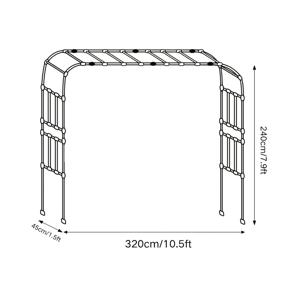 TEMU 정원 아치 트렐리스 - 야외용 금속 등반식물 아치, 잔디장 파티 결혼식 장식 꽃트렐리스