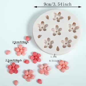 TEMU 비누 몰드 6구 벚꽃 실리콘 몰드 세트 - DIY 레진 아트 실리콘 몰드 - 아로마테라피 석고 캔들 레진 실리콘 몰드 - 추수감사절 선물/크리스마스 선물, 할로윈 선물, 부활절 선물, 발렌타인데이 휴일 선물/생일 선물/홈 데코