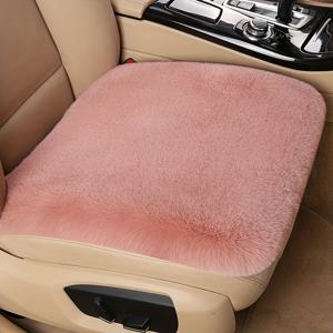 TEMU 플러시 자동차 시트 쿠션 2개, 부드럽고 따뜻한 퍼지 인조 토끼 털 폭신한 플러시 자동차 시트 커버, 미끄럼 방지 뒷면 쿠션이 있는 차량용 앞좌석 및 뒷좌석 보호 패드, 실내용