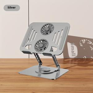 TEMU 팬 냉각, 높이 조절 가능한 수직 높이, 360도 회전 리프팅 브래킷이 특징인 노트북 스탠드. 게이밍 노트북용으로 설계되었으며, 데스크탑을 위한 걸이형 베이스, 휴대용 보관, 사무용 태블릿 지지대 역할을 하며, 범용 호환 가능합니다.