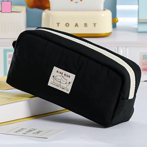 TEMU 새 필통, 대용량 문구 상자, 펜 가방, 여행용 세면도구 가방, 문구 보관 가방, 연필 상자, 마커 상자, 만년필 상자, 뷰티 가방, 메이크업 가방, 책상 문구 정리함, 세면도구 가방, 사무실, 학교 용품에 적합