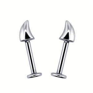 TEMU 2개 악마의 뿔 귀걸이 헬릭스 피어싱 스테인리스 스틸 귀걸이 연골 콘치 바디 피어싱