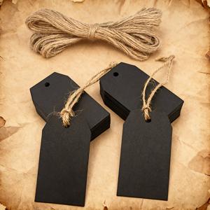 TEMU 99개 사다리꼴 크라프트 종이 선물 태그 (1.57