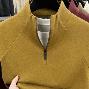 TEMU 남성용 캐주얼 지퍼업 스웨트셔츠, 긴팔 상의