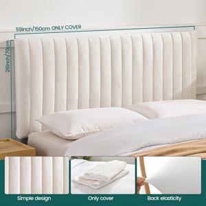 TEMU 침대용 두꺼운 퀼팅 헤드보드 커버 1개. 이 보호 커버는 세탁 가능하며 풀 사이즈 침대에 적합하며 헤드보드를 완벽하게 덮어줍니다.