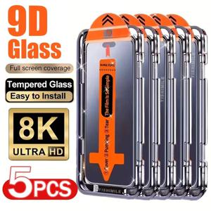 TEMU 먼지 없는 강화유리 화면 보호필름 5개 세트, 삼성 갤럭시 S22 5G/S22+ 5G/S23/S23+/S24/S25/S26/플러스/울트라/S25 엣지/S25 FE 시리즈용, HD 선명도, 부드러운 모서리, 정밀한 핏, 파손 방지, 스크래치 방지 유리, 케이스 친화적