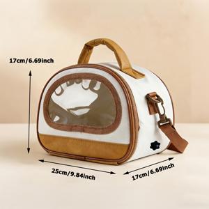 TEMU 1개 휴대용 새 여행 캐리어 가방 - 스타일리시한 외관, 나무 막대, 트레이, 투명 사이드 창 포함, 야외 활동, 하이킹용, 소형 애완동물(새, 토끼, 비둘기, 햄스터)에게 이상적, 휴일 선물로 최고의 선택