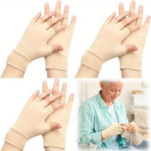 TEMU 스킨 톤 압력 손바닥 보호대 1쌍, 마우스손, 컴퓨터 및 게이밍 손목, 손 피로 사용에 적합, 사무실, 컴퓨터, 반복업무용, 손세탁 가능