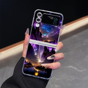 TEMU 휴대폰 케이스 - 이 투명 접이식 폰 케이스는 삼성 및 모토롤라 모델에 적합하며, 갤럭시 Z 플립 3/4/5/6, Z 폴드 3/4/5/6/7, 모토롤라 라즈르 40/40 울트라/50/50 울트라/2022/60 울트라를 포함합니다. 귀여운 만화 디자인은 확실히 눈길을 사로잡을 것입니다.