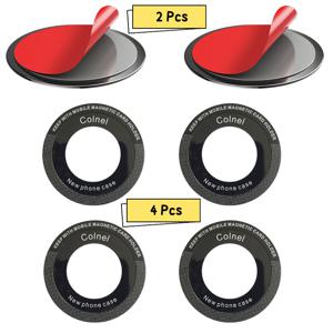TEMU 6개 차량용 휴대폰 거치대 대시보드 장착 패드, 접착식 흡착 컵 베이스, 부식 방지 강력 고정 링 장착 스트립, GPS 휴대폰 홀더, 차량용 핸즈프리 운전 범용 액세서리, 일상적인 통근자 필수 액세서리