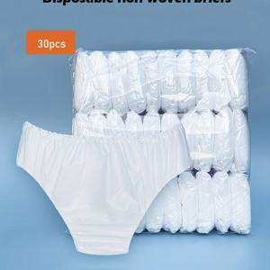 TEMU 30개입 남성용 일회용 비침복 속옷 - 통기성 반투명 무신축 원단, 개별 포장, 체육관/여행/스파/수술 후 회복용 위생적 단일 사용 성인 남성 팬티, 깔끔한 디자인