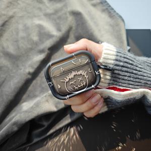 TEMU 트렌디하고 미니멀한 스티커 디자인, 엉뚱하고 유머러스한 낙서가 특징이며, 전체 보호를 제공하는 프레임과 반투명한 색상과 링 오픈 기능이 있습니다. Airpods 1/2/3/Pro/Pro2 케이스에 적합합니다.