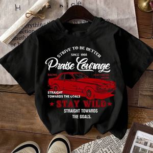 TEMU 그래픽 프린트 티셔츠, 반팔 크루넥 캐주얼 상의, 여름 & 봄용 여성 의류