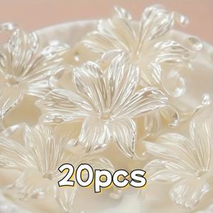 TEMU 20개 플라스틱 아이리스 비드 참, DIY 주얼리, 핸드메이드 목걸이 귀걸이 키체인 액세서리용