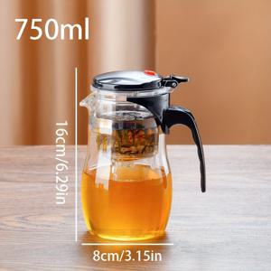 TEMU 1개/3개 우아한 컵 차 주입기 필터 차 메이커 가정용 찻주전자 원클릭 분리 차 세트 유리 차 주입기