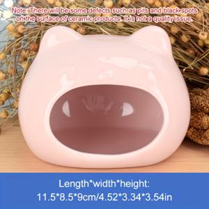 TEMU 1개 햄스터 서식지 하우스 - 냉각 세라믹 둥지 돔 지붕, 환기 및 달걀형 입구 터널 - 햄스터, 드워프 햄스터, 쥐용 소형 애완동물 케이지 액세서리 - 내구성 있는 케이지 장식 (조립 불필요)