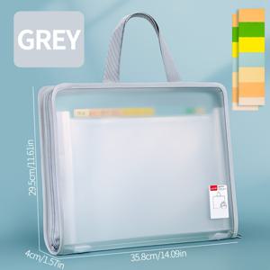 TEMU 일상 여행 및 사무실 학교용 내구성 있는 투명한 지퍼형 13칸 파일 정리 폴더