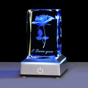 TEMU 세련된 3D 장미 야간 조명, 색상 변경 LED 베이스. 발렌타인데이, 크리스마스, 어버이날, 생일, , 아내, 엄마, 커플, 그녀를 위한 완벽한 선물입니다.