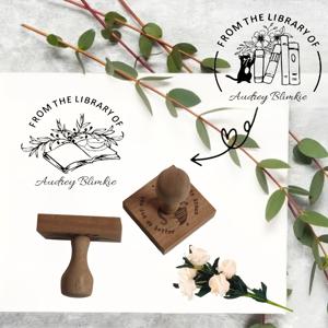 TEMU 맞춤형 비즈니스 포장 스탬프 - 주소 및 디자인 커스텀, 나무 고무 스탬프, 독특한 인상, 빈티지 스탬프