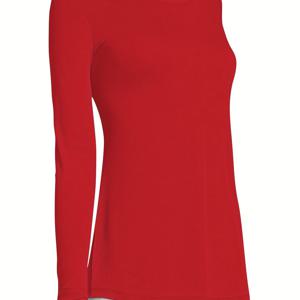 TEMU 여성 런닝 스트레치 탄성 스포츠 티셔츠, 라운드넥 긴팔 베이스 레이어 탑, 편안한 단색 캐주얼 웨어, 여성 액티브웨어