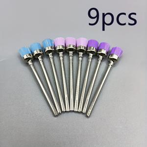 TEMU 9개 세트 청소 브러시 네일 드릴 세트, 네일 먼지 제거 청소 도구, 전기 네일 파일 밀링 커터 매니큐어 도구 브러시 매니큐어 청소 브러시, 9개 컬러풀 작은 브러시