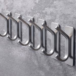 TEMU 2/4/6개 팩 패션 스테인리스 스틸 수건 걸이 - 설치 용이, 자가 접착 욕실 및 주방 벽걸이, 모던 디자인 로브 및 옷걸이, 욕실 수건 걸이, 다용도 후크