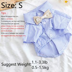 TEMU 1개 파란색 애완동물 턱받이 셔츠 (고양이, 강아지 공용, 사계절)