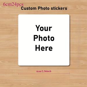 TEMU 24-770개 맞춤형 사진 스티커, 방수 비닐 라벨, 가족 및 반려동물 사진 데칼, 자체 접착 노트북 스킨, PE 소재, 맞춤형 배지 & 이미지 클링