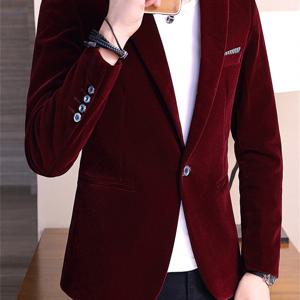 TEMU Carterma CRRTMARO 2025 봄 벨벳 수트 재킷 남성용 및 청년용 - 남성 의류 2561-Y