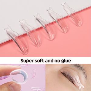 TEMU 10개입 립스 리프트 패드, 5쌍 초부드러운 무접착 속눈썹 리프팅 보호대, 자가 접착식 립스틱 로드, 쉽게 세척 가능, 다양한 길이의 속눈썹에 적합, 클러스터링 강화기, 젤리 질감