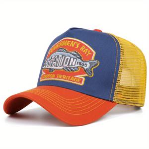 TEMU 핫 스타일 아메리칸 빈티지 트러커 햇 봄 여름 통기성 메쉬 야구 모자 아웃도어 스포츠 모자 남녀공용