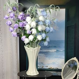 TEMU 고급스러운 꽃꽂이를 위한 프렌치 크림 세라믹 수경 재배 화병, 생화를 위한 거실용 빈티지 Ins 스타일 장식품