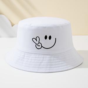 TEMU 남녀공용 캐주얼하고 활용도 높은 패셔너블한 가위손글씨 레터 프린트 패턴 스타일리시 버킷햇, 남녀공용 패션 트러커햇, 조절식 모자 둘레가 있는 아웃도어 모자, 봄 여름 야외 스포츠, 캠핑, 낚시, 해변 여행에 적합. 가족과 친구를 위한 최고의 선물인 버킷햇