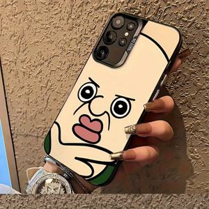 TEMU 갤럭시 시리즈용 기묘한 표정 패턴 휴대폰 케이스