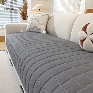 TEMU 퀼팅 기하학 패턴 심플하고 모던한 소파 쿠션, 기계 세탁 가능하고 세척이 쉬운 소파 보호 커버, 미끄럼 방지 및 스크래치 방지 반려동물 친화적 소파 커버, 2인용, 3인용, 4인용 소파에 적합, 거실, 침실, 사무실을 포함한 다양한 공간 유형에 어울림